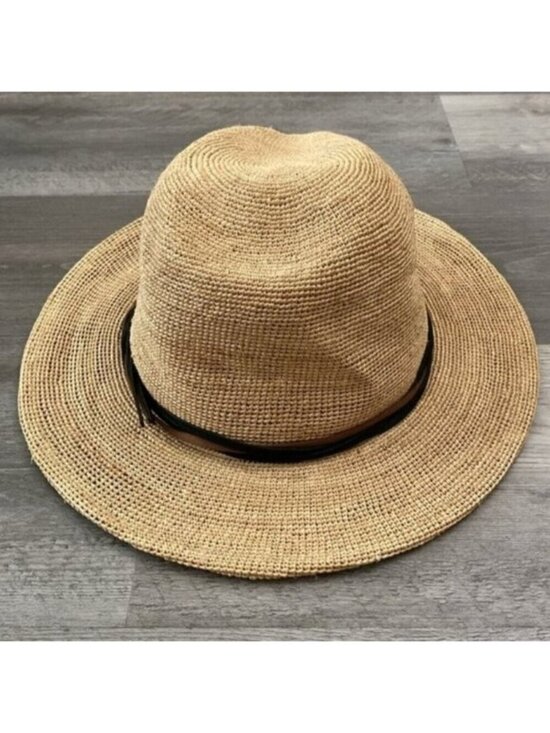 Goorin Bros Haze Hat 100% Raffia Fedora Sun Woven Natural Beige Large main image 6